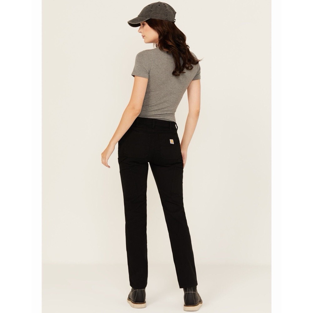 Carhartt Women's Black Jeans Original Fit 2x34 W8041BLK Cotton Stretch